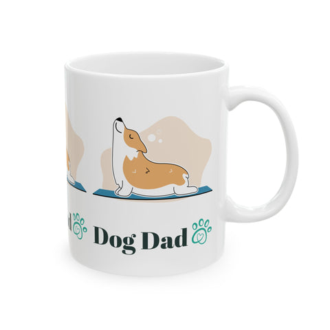 Dog Dad Ceramic Mug, (11oz)