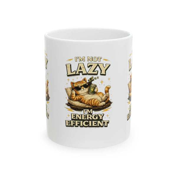 Lazy Cat Ceramic Mug, (11oz)