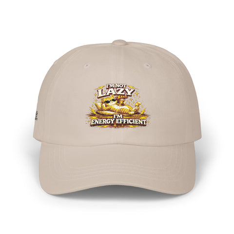 Funny "Lazy I'm Energy Efficient" Embroidered Baseball Hat