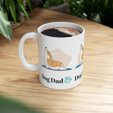 Dog Dad Ceramic Mug, (11oz)