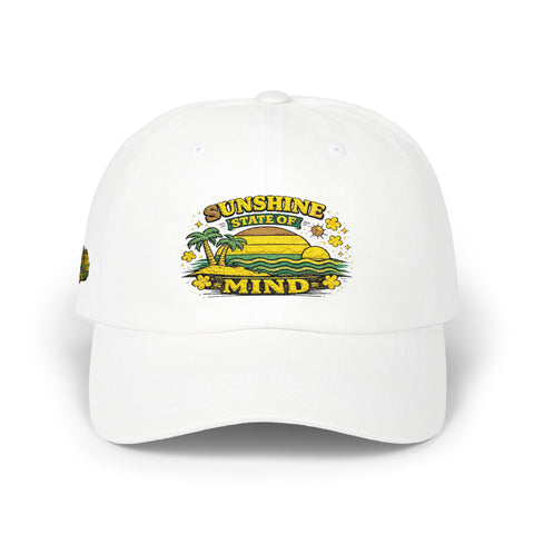 "Sunshine State of Mind" Embroidered Beach Retro Baseball Hat
