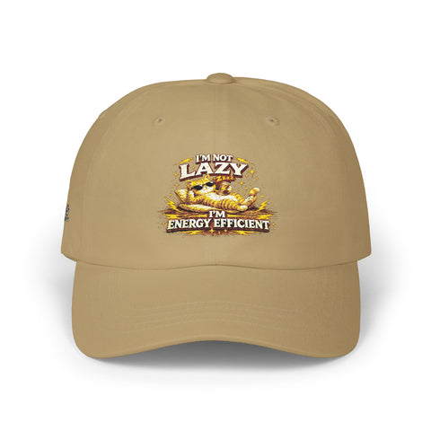 Funny "Lazy I'm Energy Efficient" Embroidered Baseball Hat