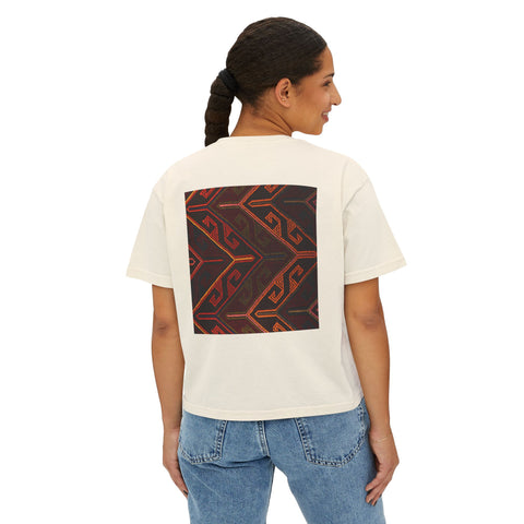 Tribal Geometric Boxy Tee