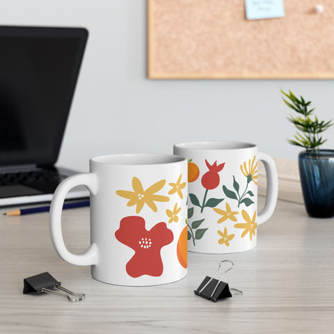 Leaves Ceramic Mug, (11oz)
