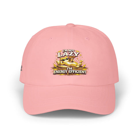 Funny "Lazy I'm Energy Efficient" Embroidered Baseball Hat