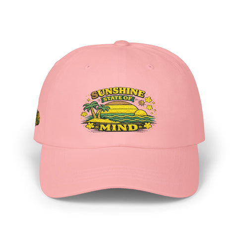 "Sunshine State of Mind" Embroidered Beach Retro Baseball Hat
