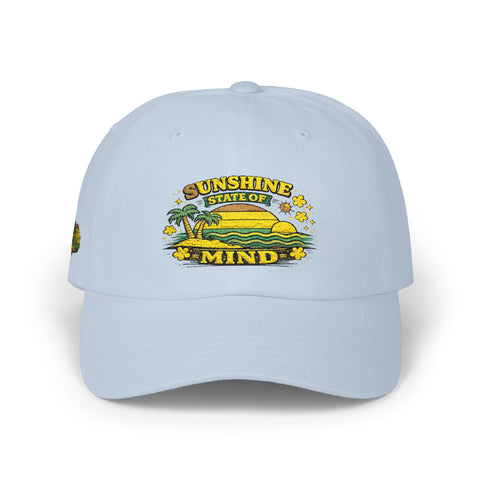 "Sunshine State of Mind" Embroidered Beach Retro Baseball Hat