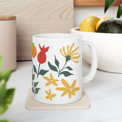 Leaves Ceramic Mug, (11oz)
