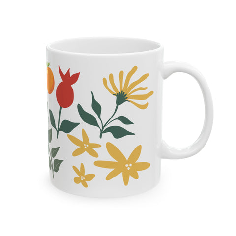 Leaves Ceramic Mug, (11oz)