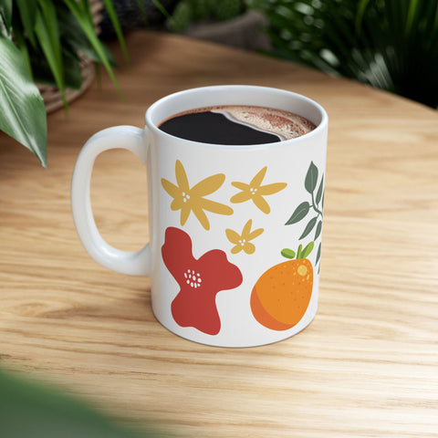 Leaves Ceramic Mug, (11oz)