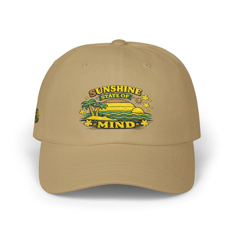 "Sunshine State of Mind" Embroidered Beach Retro Baseball Hat