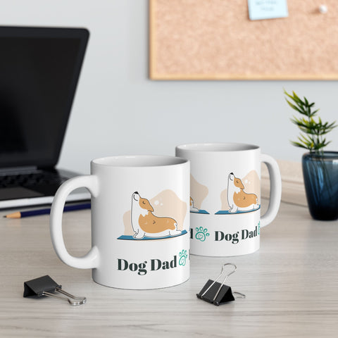Dog Dad Ceramic Mug, (11oz)