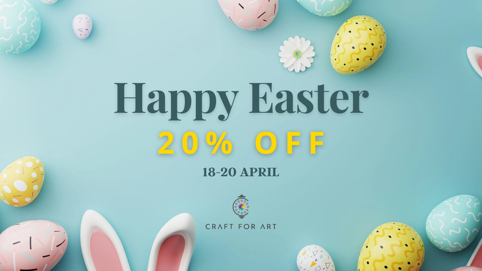 mosaic art class with 20% off easter sale 