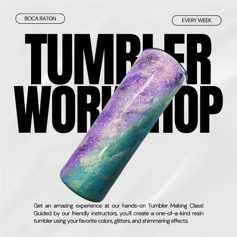 Tumbler Making Class Boca Raton - Craft for Art Turkish Mosaic Lamp Workshop