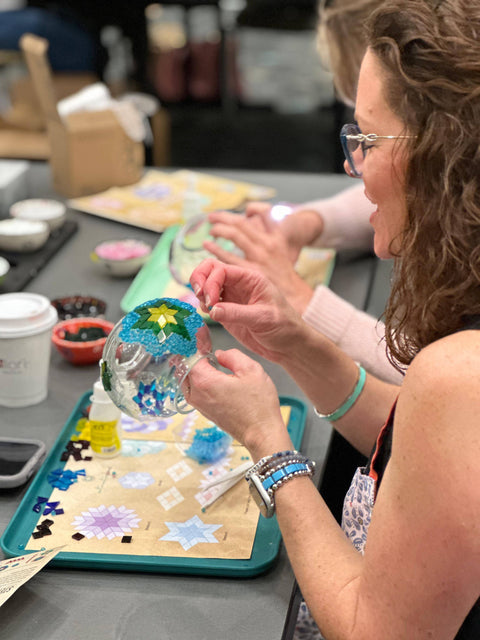 Boca Raton Mosaic Art Classes - Craft for Art Turkish Mosaic Lamp Workshop