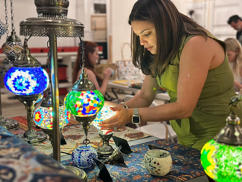 Sarasota Mosaic Art Classes - Craft for Art Turkish Mosaic Lamp Workshop