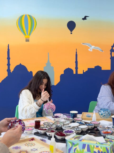 Columbia Mosaic Art Classes - Craft for Art Turkish Mosaic Lamp Workshop