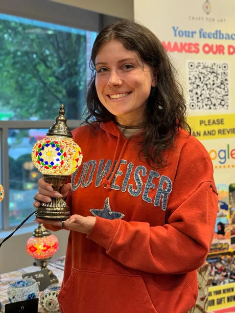 Charleston Mosaic Art Classes - Craft for Art Turkish Mosaic Lamp Workshop